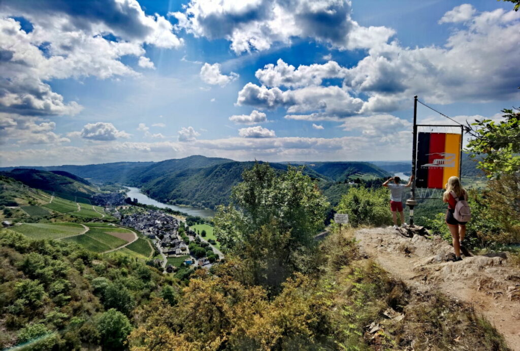 Die sogenannte Todesangst - Aussichtspunkt am Calmont Klettersteig Rundweg